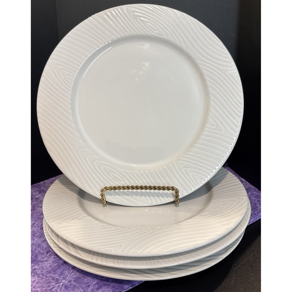 Temptations White Woodland Dinner Plates Plate 10.5 Inch Set Of 4